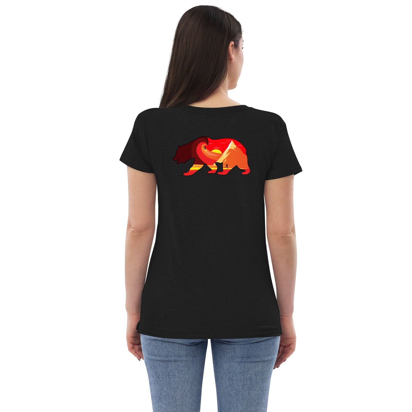 Surf Run CA Bear Women’s recycled v-neck t-shirt