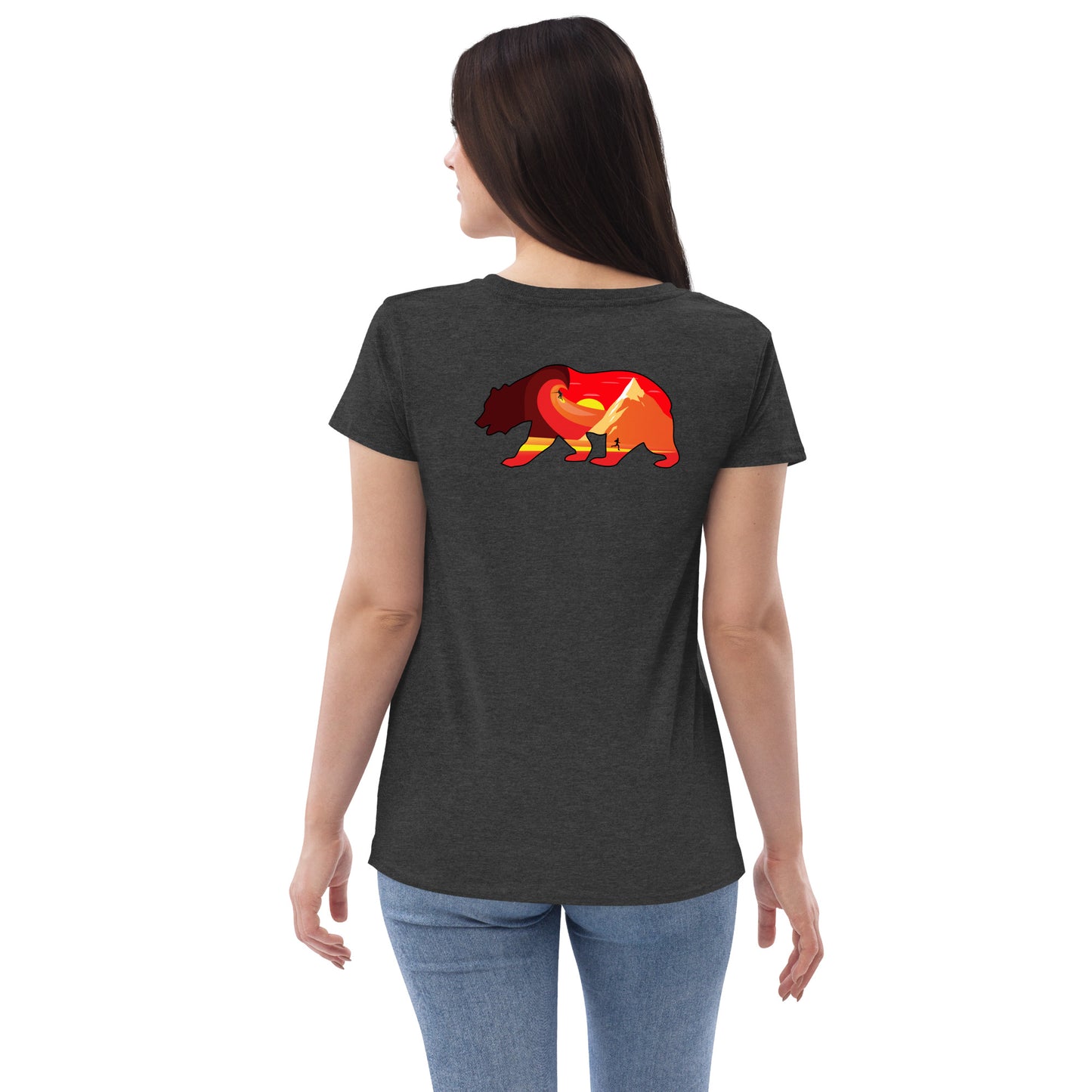 Surf Run CA Bear Women’s recycled v-neck t-shirt