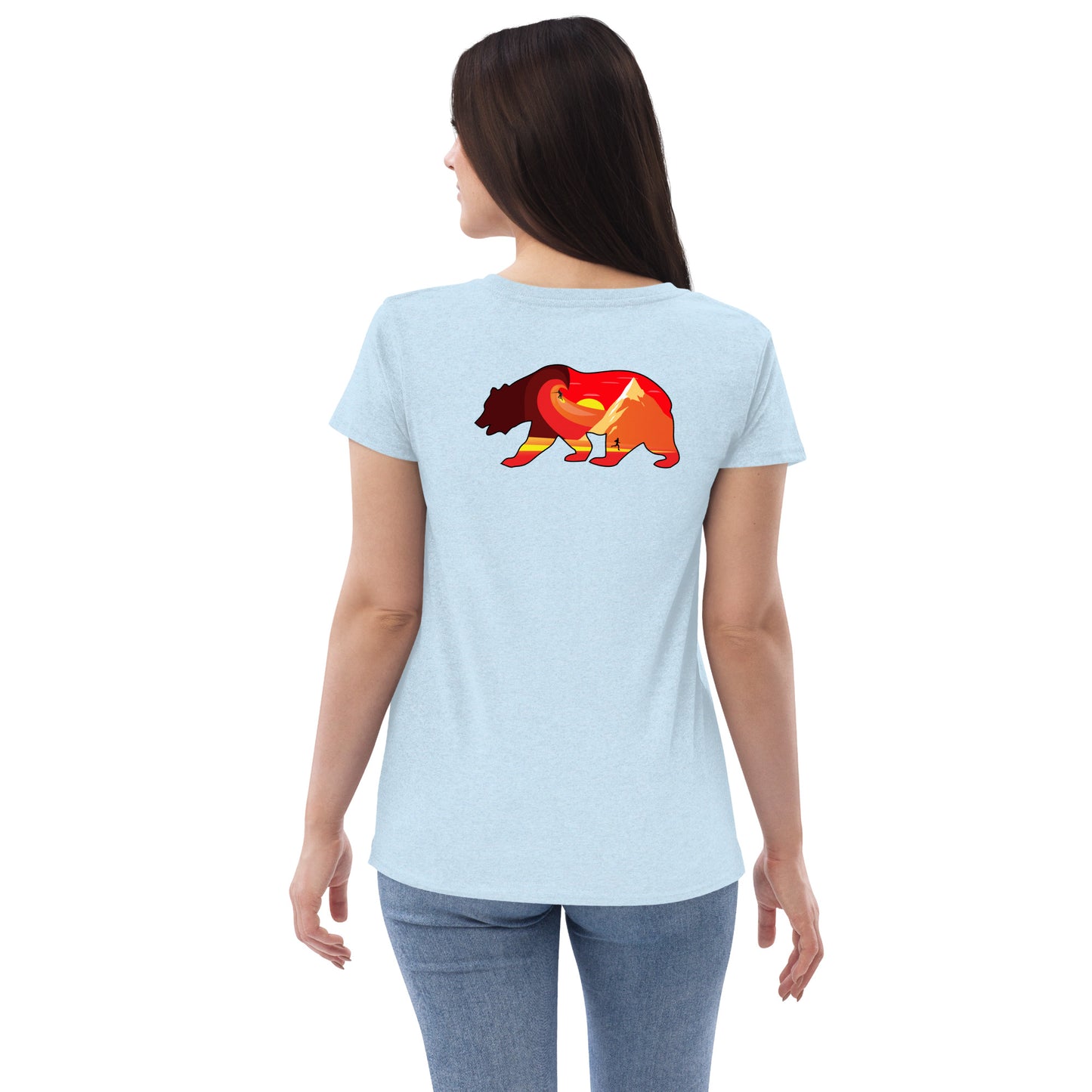 Surf Run CA Bear Women’s recycled v-neck t-shirt