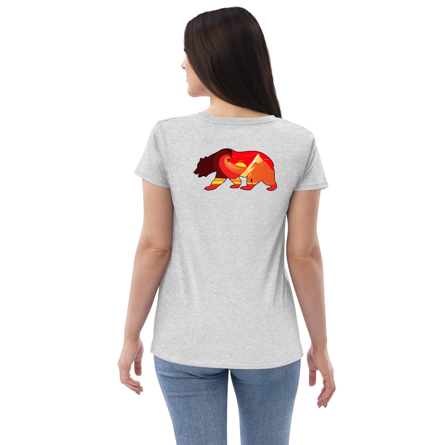 Surf Run CA Bear Women’s recycled v-neck t-shirt
