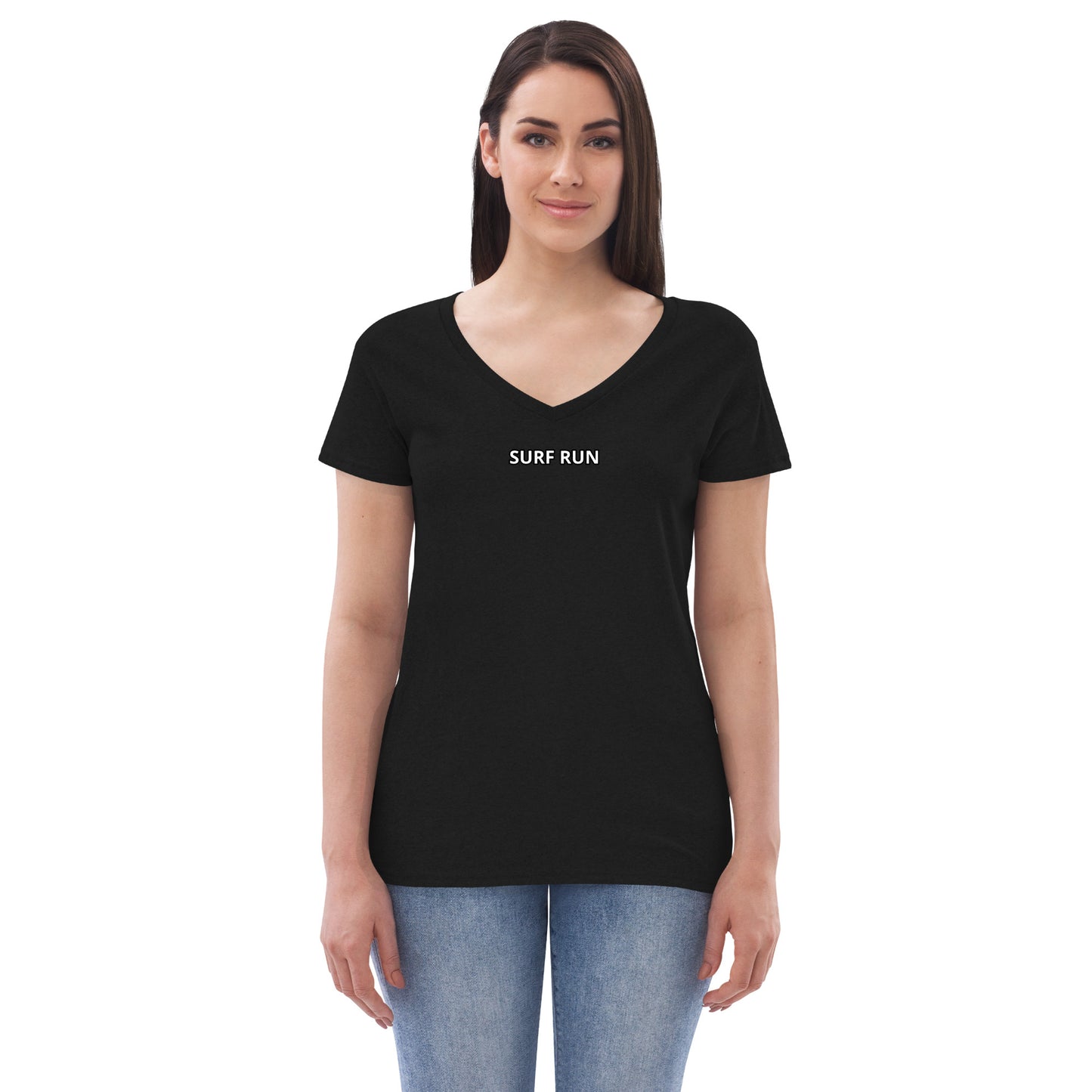 Surf Run CA Bear Summer Edition Women’s recycled v-neck t-shirt