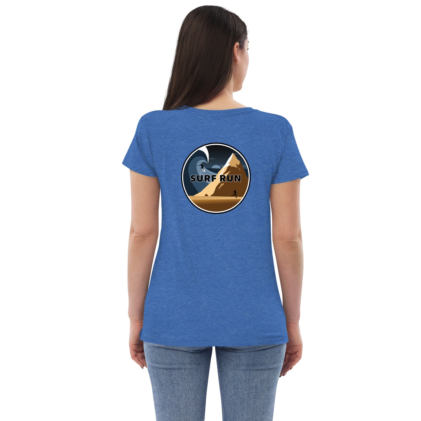 Surf Run Winter Edition Women’s recycled v-neck t-shirt