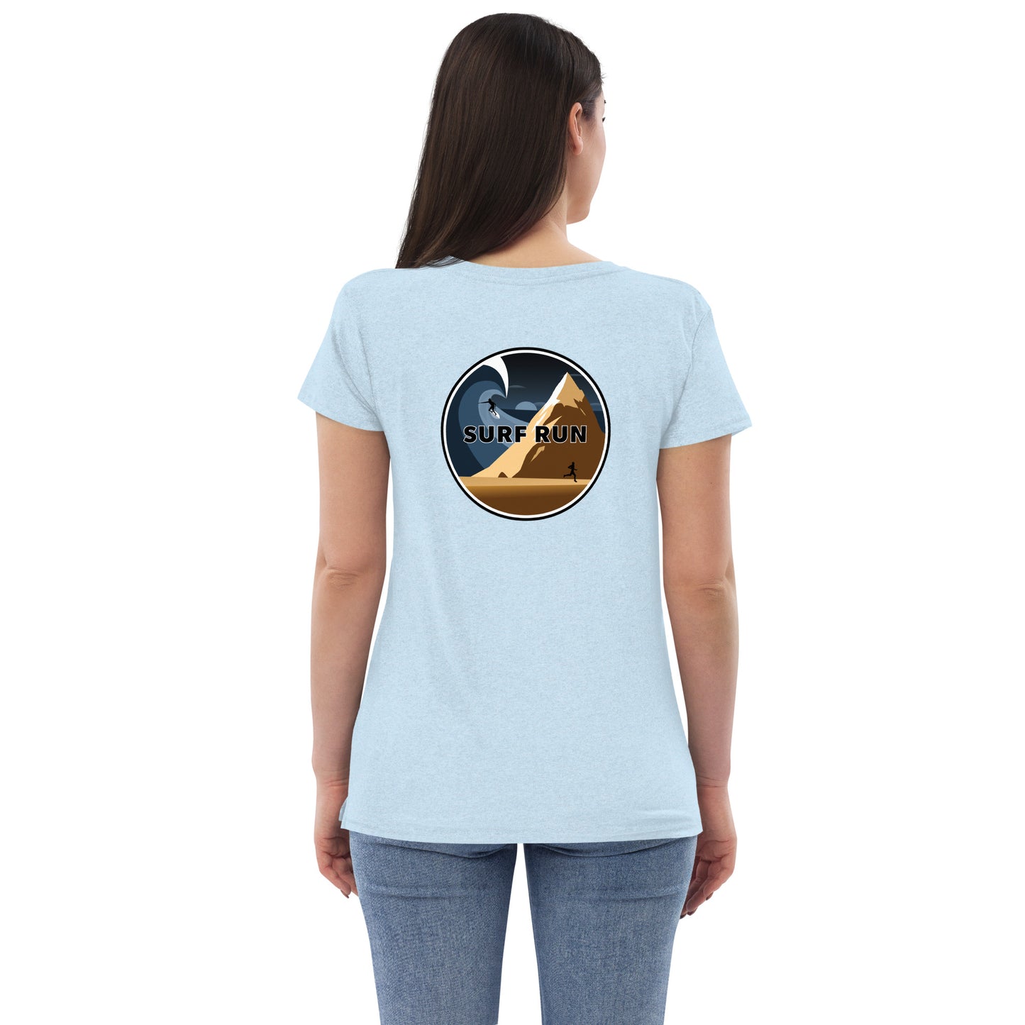 Surf Run Winter Edition Women’s recycled v-neck t-shirt